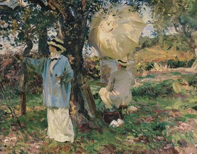 John Singer Sargent The Sketchers Spain oil painting art